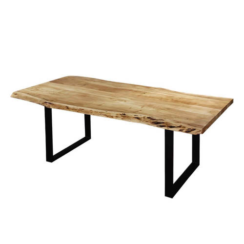 Live Edge Dining Table - Solid Hardwood, 72x36 Inches, Natural Finish - Unique Live Edge Design, Handcrafted Elegance