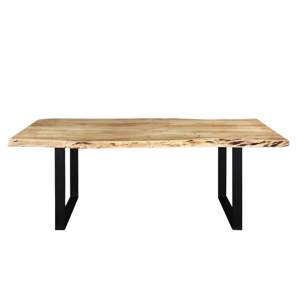 Live Edge Dining Table - Solid Hardwood, 72x36 Inches, Natural Finish - Unique Live Edge Design, Handcrafted Elegance