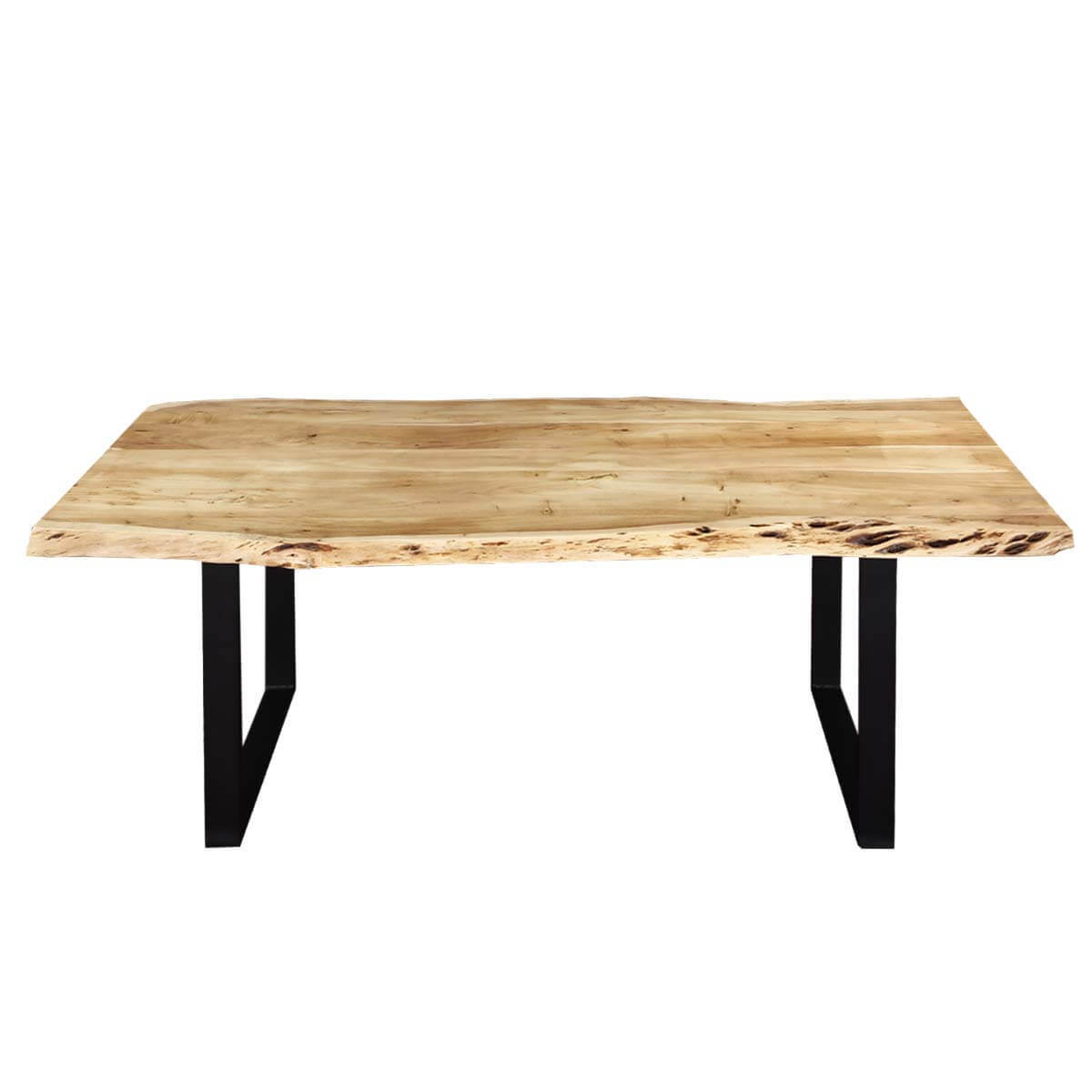 Live Edge Dining Table - Solid Hardwood, 72x36 Inches, Natural Finish - Unique Live Edge Design, Handcrafted Elegance