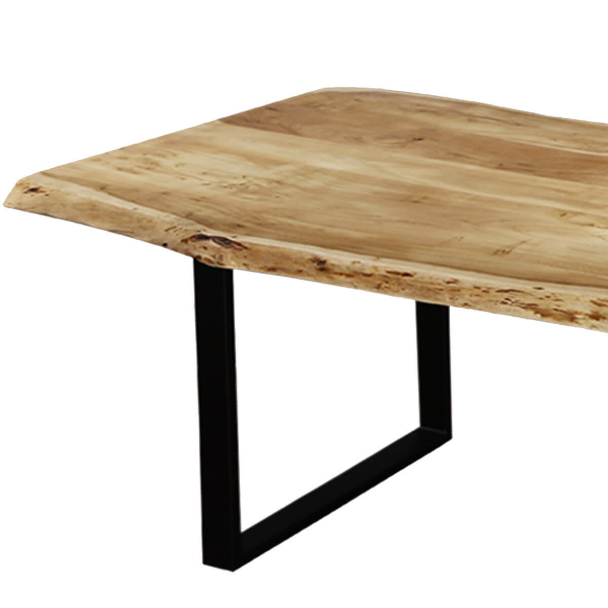 Live Edge Dining Table - Solid Hardwood, 72x36 Inches, Natural Finish - Unique Live Edge Design, Handcrafted Elegance