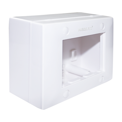 Pressfit Tejas Modular Gang Box - Plastic Body, Module Size 1 to 18, White | Lightweight, Durable, Corrosion Resistant, Easy Installation