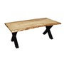 Live Edge Dining Table - Solid Oak Wood, 72x36 Inches , Handcrafted Artisan Design - Unique Natural Finish