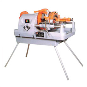 Silver & Yellow Potable Electric Pipe Threading Machine