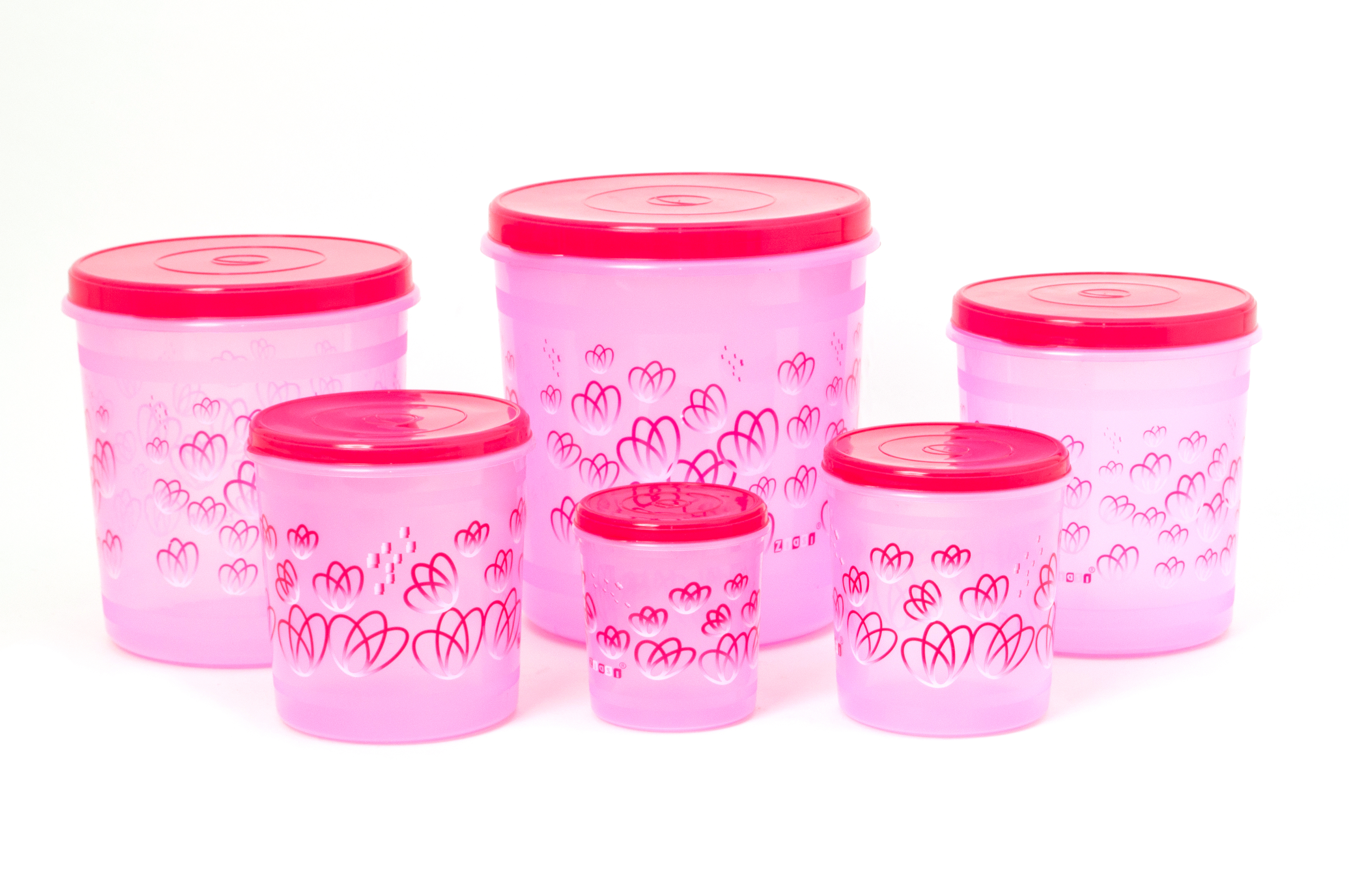 Plastic Container Set Of 6 - Store In Plus (1l,2l,3l,5l,7l,10l)