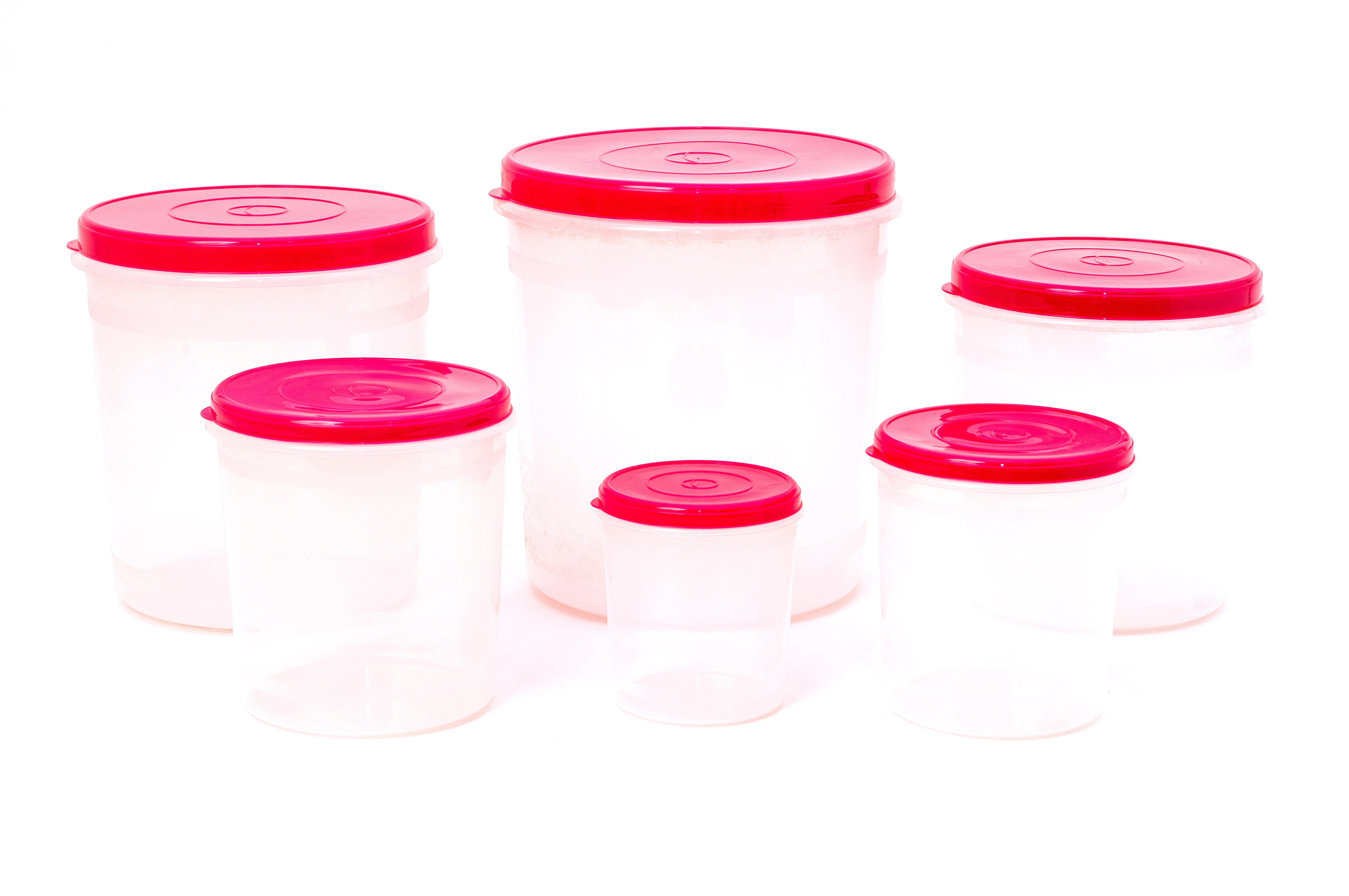 Plastic Container Set Of 6 - Store In Plus (1l,2l,3l,5l,7l,10l)