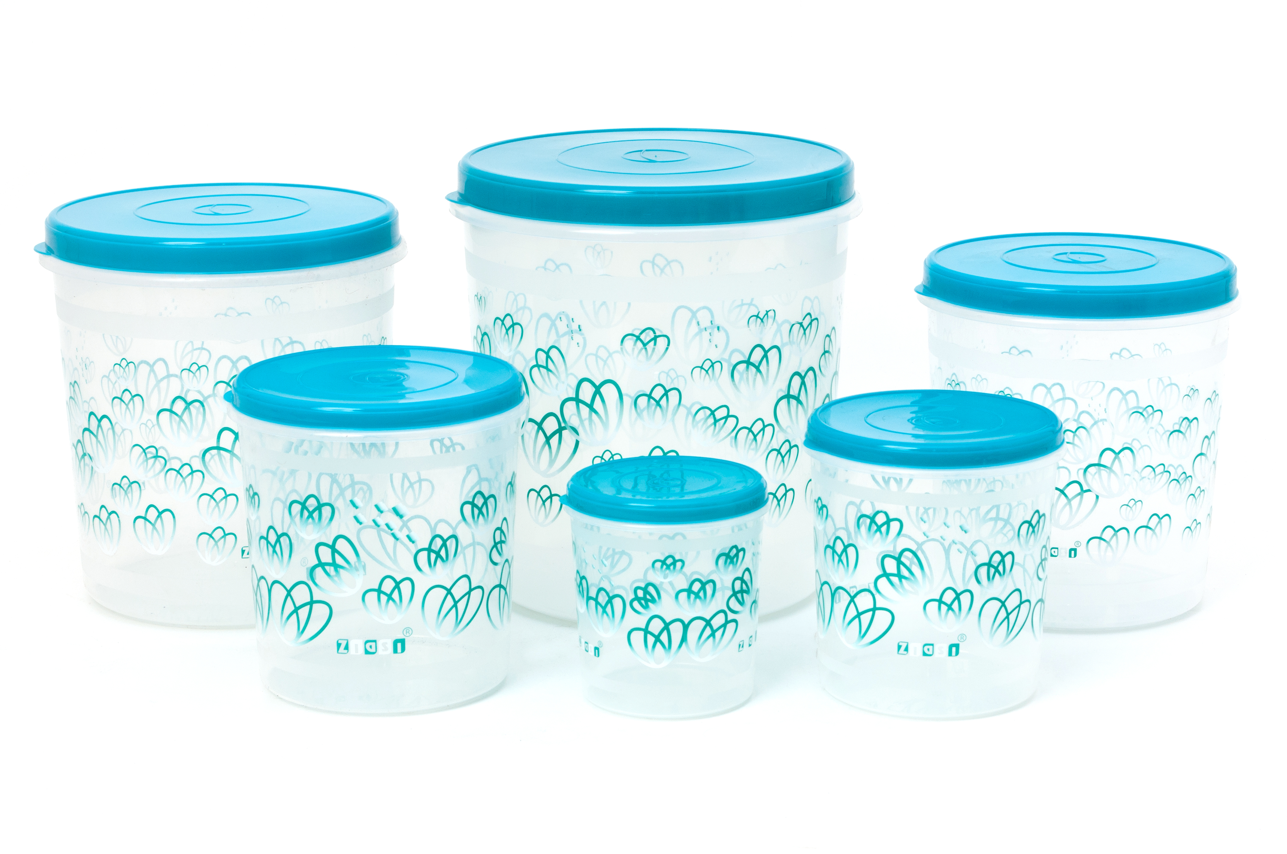 Plastic Container Set Of 6 - Store In Plus (1l,2l,3l,5l,7l,10l)