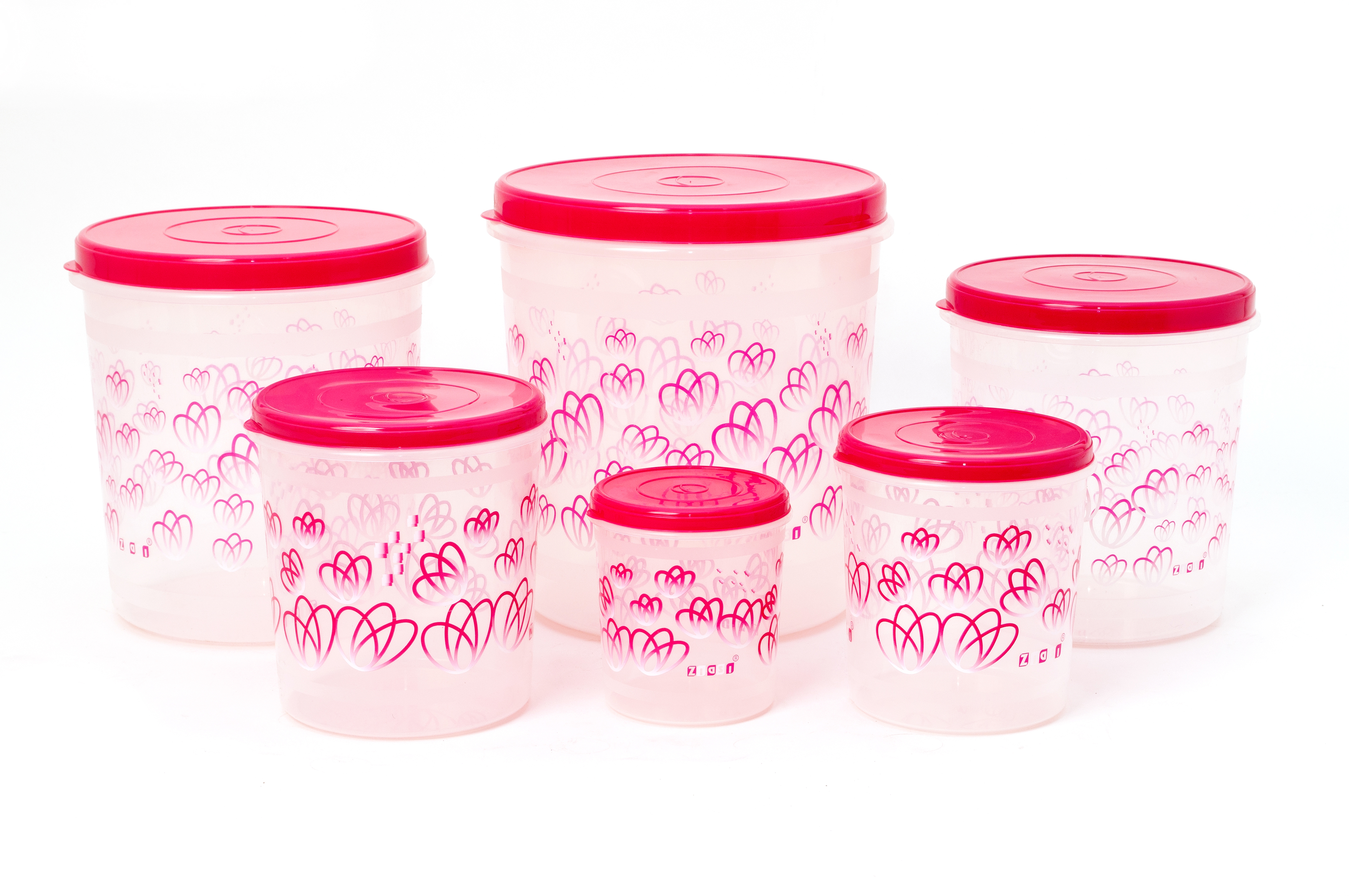 Plastic Container Set Of 6 - Store In Plus (1l,2l,3l,5l,7l,10l)
