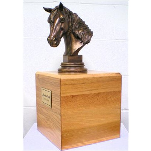 Antique Brass Horse Keepsake Cremation Urn