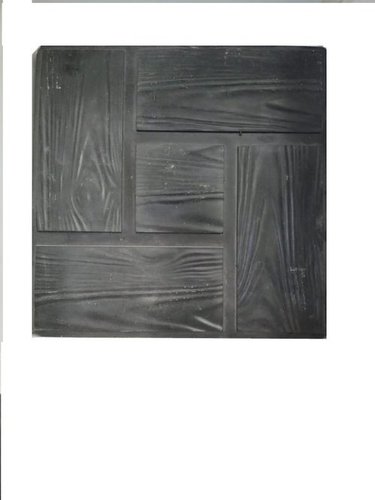 Unskid Chequered Tiles - Cement Material, 25 Thickness, 1' x 1' Size, Gray Color | Durable Square Design
