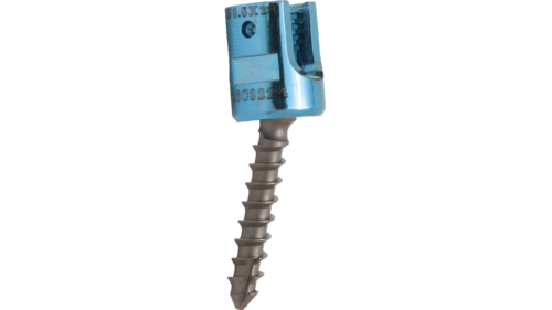 Blue And Silver Cervical Lateral Mass Screw