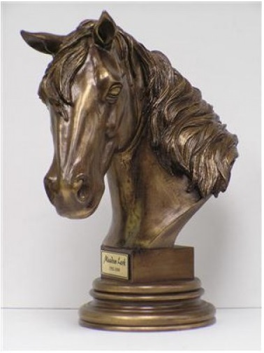 Bronze Horse Cremation Urn With Wood Base