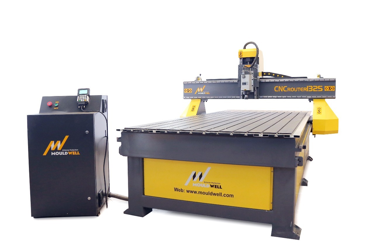 Cnc Router Machine - 4.5hp Air/water Cooled, 1300mm X 2500mm Cutting Area, Gray | High Speed 10000 Mm/min, Automatic Dsp Controller, Usb Interface