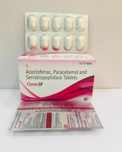 ऐसक्लोफेनाक पेरासिटामोल सेरासियोपेप्टिडेज़ टैबलेट सामान्य दवाएं