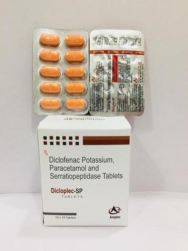 Diclofenac Paracetamol Serratiopeptidase Tablets General Medicines