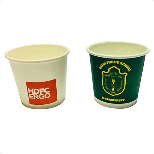 White And Orange 150ml Customized Paper Cup