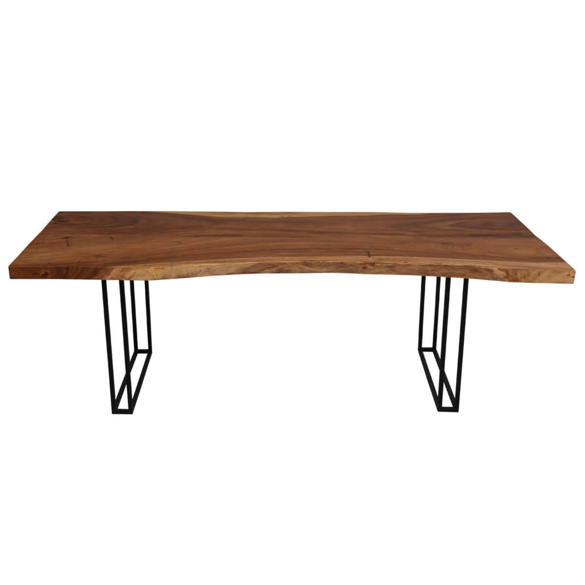 Live Edge Dining Table - Solid Wood, 72x36 Inches, Natural Oak Finish | Unique Live Edge Design, Rustic Charm