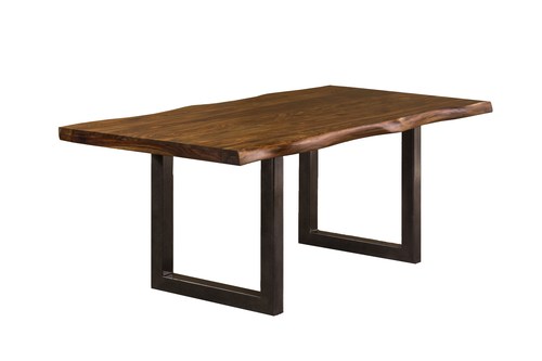 Live Edge Dining Table - Solid Ash Wood, 72x36 inches , Live Edges for Natural Aesthetic