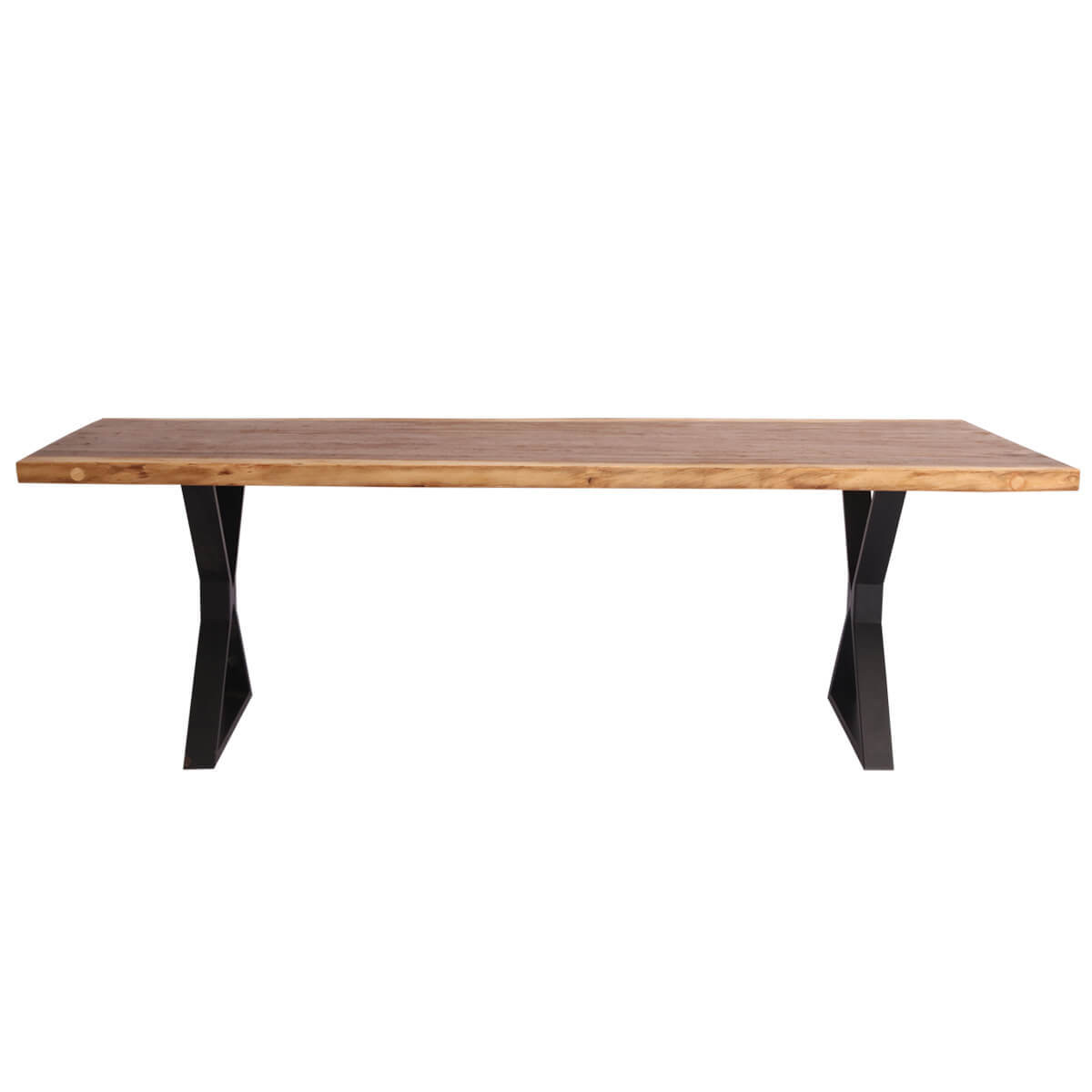 Live Edge Dining Table - Solid Natural Wood Finish | Unique Rustic Design, Handcrafted Elegance
