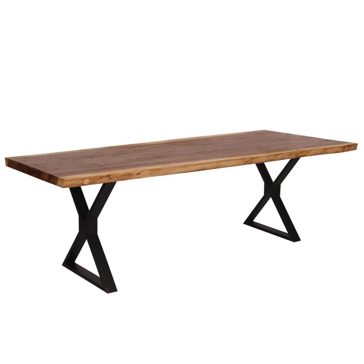 Live Edge Dining Table - Solid Natural Wood Finish | Unique Rustic Design, Handcrafted Elegance