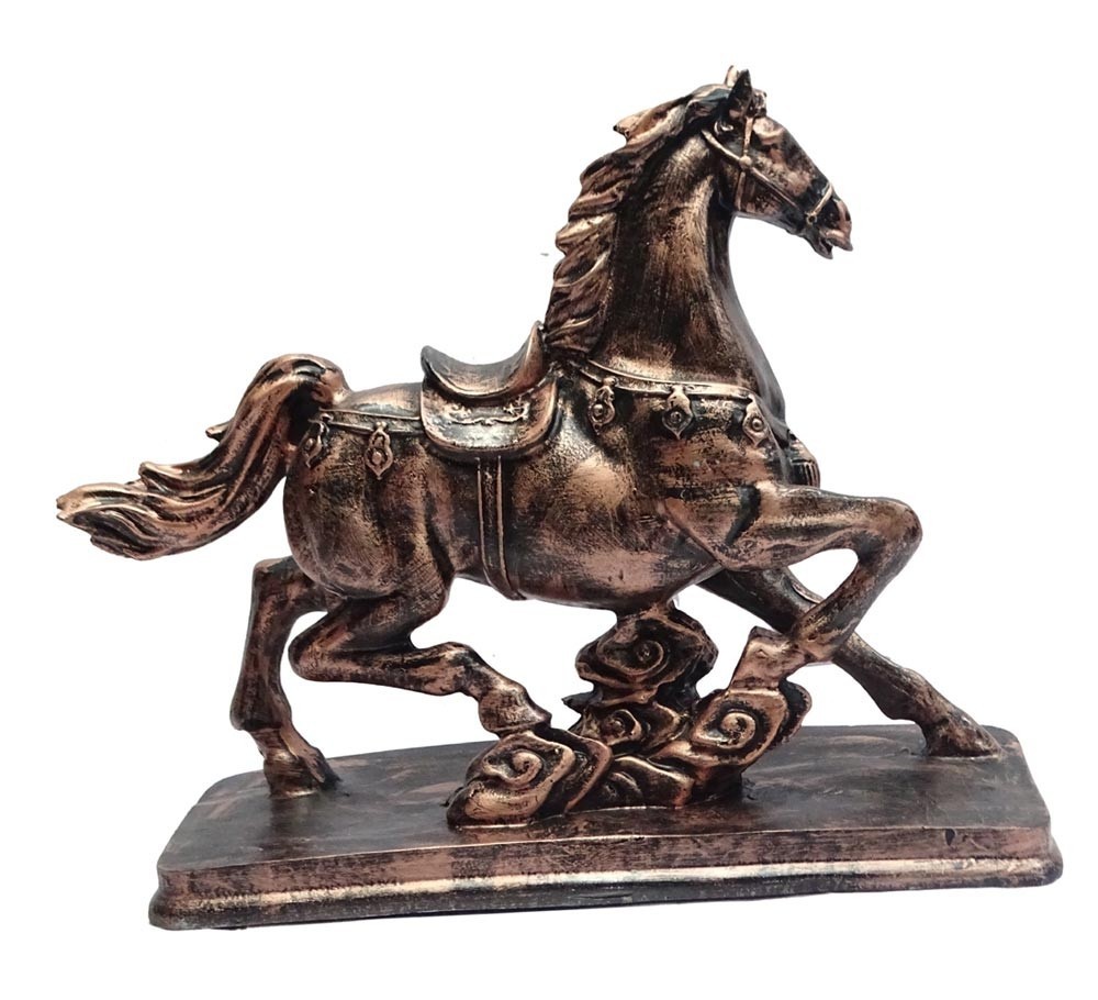 Metal Gold Horse With Base Keepsake Urn