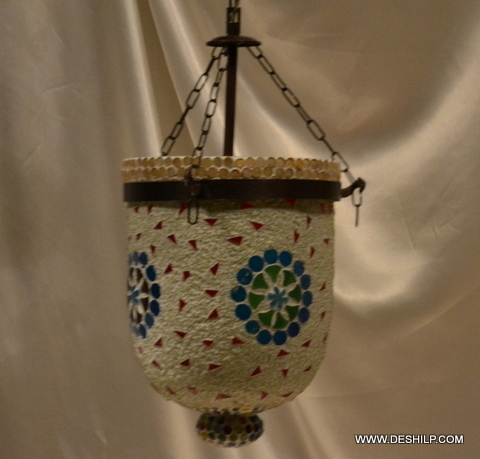 Multicolor Mosaic Handmade Glass Wall Hanging