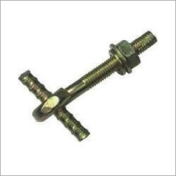Plate Foundation Bolt - Industrial Grade Silver | Painted Surface Treatment for Robust Industrial Use