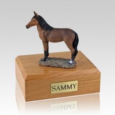 Plating Black Rearing X Large Horse Cremation Urn