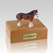 Red & White Clydesdale X Large Horse Cremation Urn