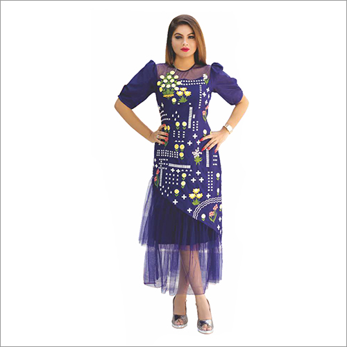 Purpul Royal Blue Net Flary