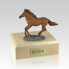 Brown Chesnut Running X Large Horse Cremation Urn