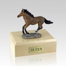 Brown Chesnut Running X Large Horse Cremation Urn