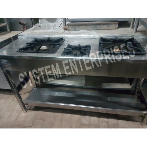 स्टेनलेस स्टील थ्री बर्नर रेंज