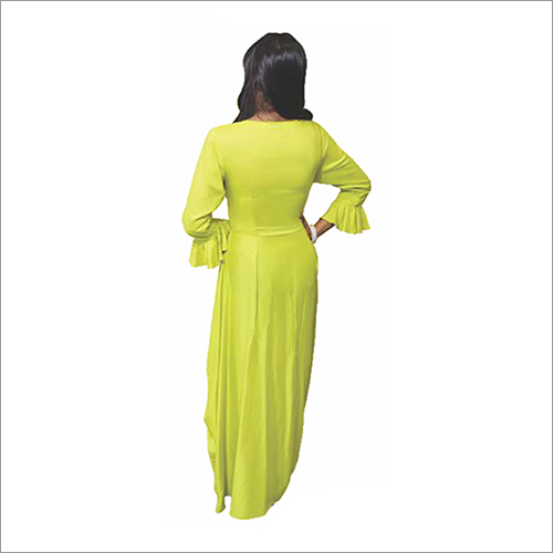 Green Dhoti Cowl Kurti