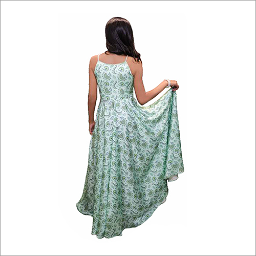 Light Green Pearl Floral Gown