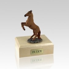 Brown Chesnut Rearing X Large Horse Cremation Urn
