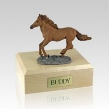 Brown Chesnut Rearing X Large Horse Cremation Urn