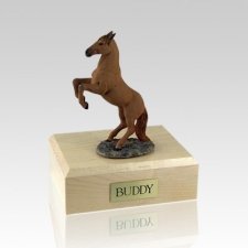 Brown Chesnut Rearing X Large Horse Cremation Urn