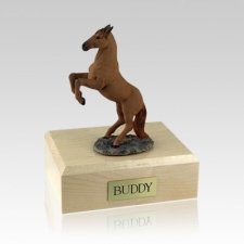 Brown Chesnut Rearing X Large Horse Cremation Urn