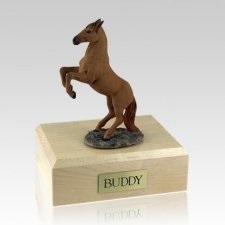 White Dapple Gray Rearing X Large Horse Cremation Urn
