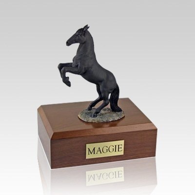 White Dapple Gray Rearing X Large Horse Cremation Urn