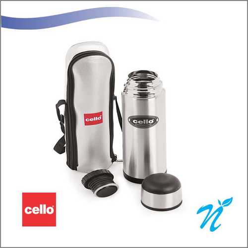 सल्लो कमांडो स्टेनलेस स्टील फ्लास्क (350 मिली) काला