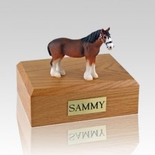 Gray Standing Medium Horse Cremation Urn