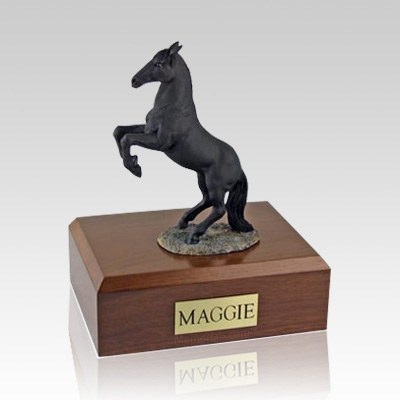 Enamel White Rearing X Large Horse Cremation Urn