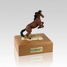 Plating Mustang Brown X Large Horse Cremation Urn