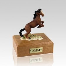 Plating Mustang Brown X Large Horse Cremation Urn