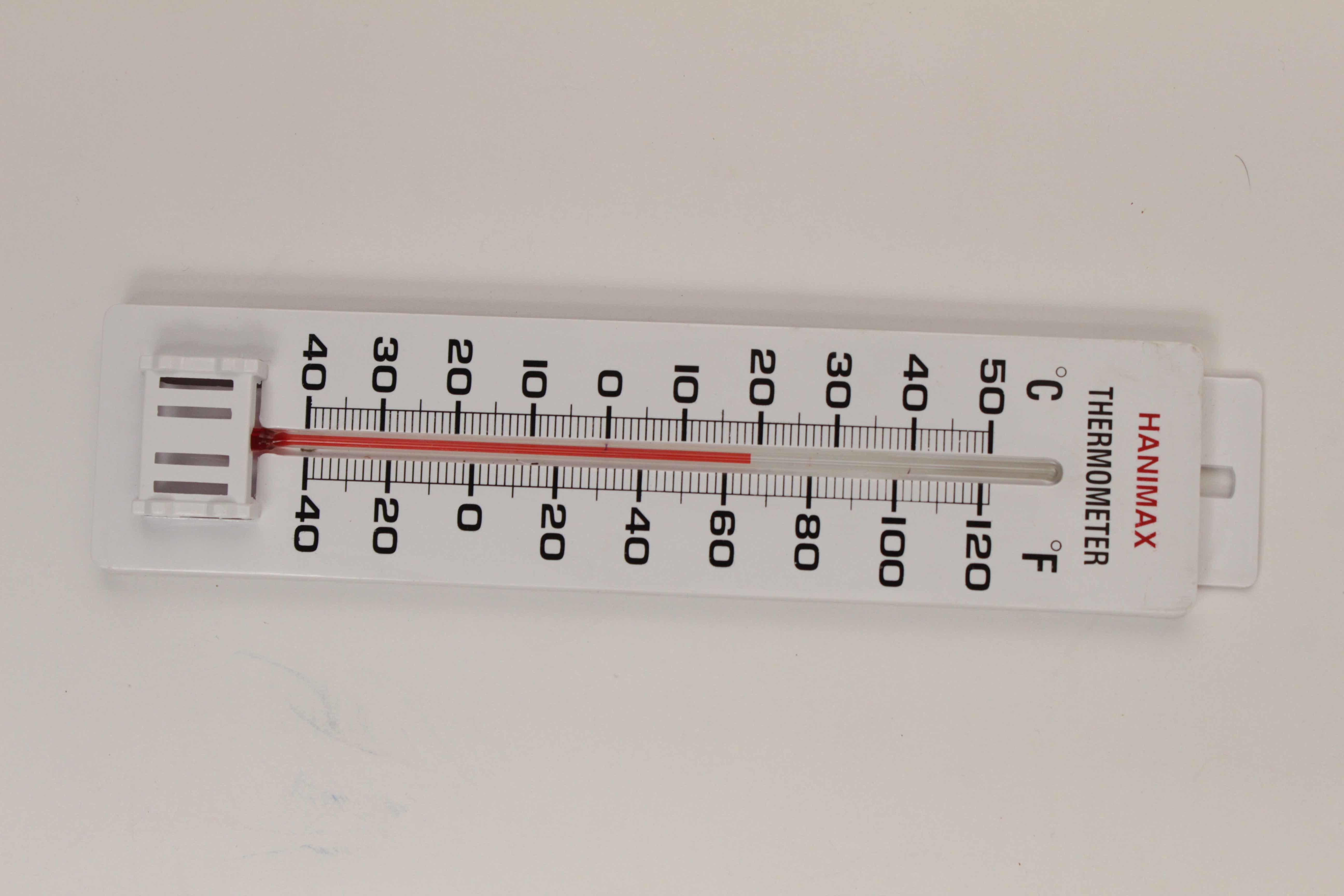 Room Thermometer - Glass & Plastic, 10x2x1 Cm, White | Accurate Readings, Clear Markings, Reliable Results, Wall Mountable, Tabletop Use