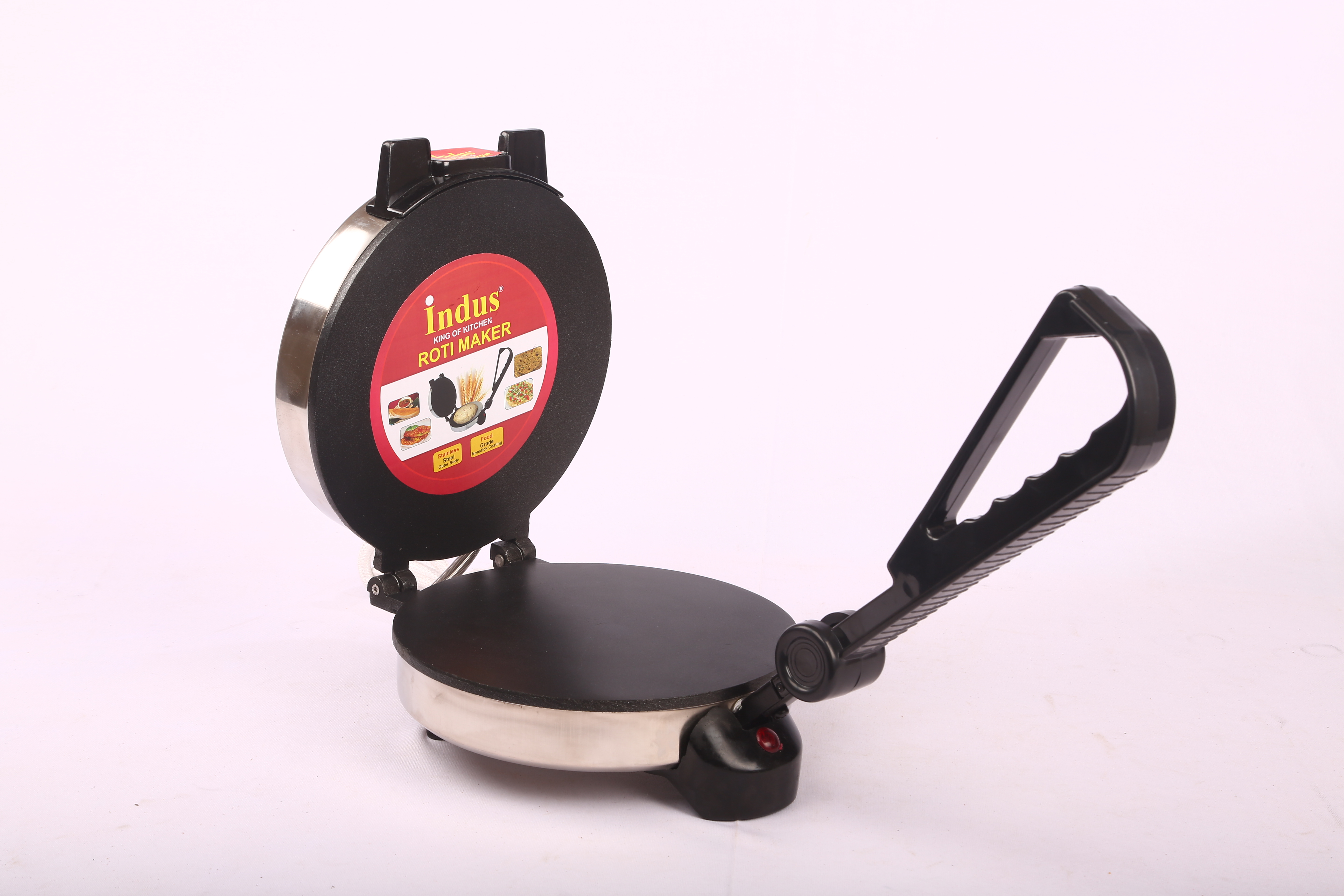 Electric Roti Maker - Non-stick, 28cm Diameter, Black | Compact Design, Durable Build, Easy Use, Energy Efficient, Fast Cooking