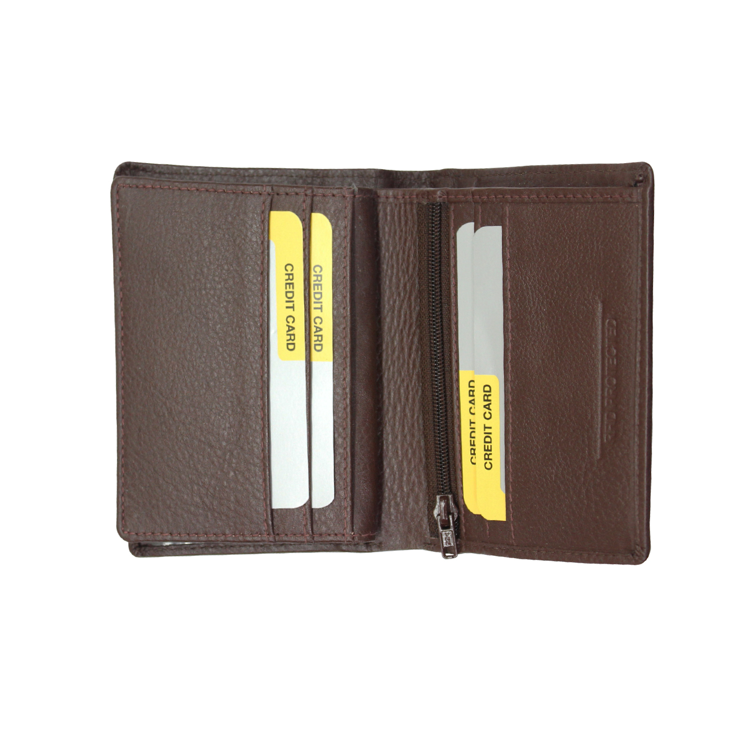 Genuine Leather Standing Bifold Wallet For Men - Dimensions: 9.5 X 11.5 X 2 Cm, 12 Card Slots, Rfid Lock, Bifold Closure, Trendy Design