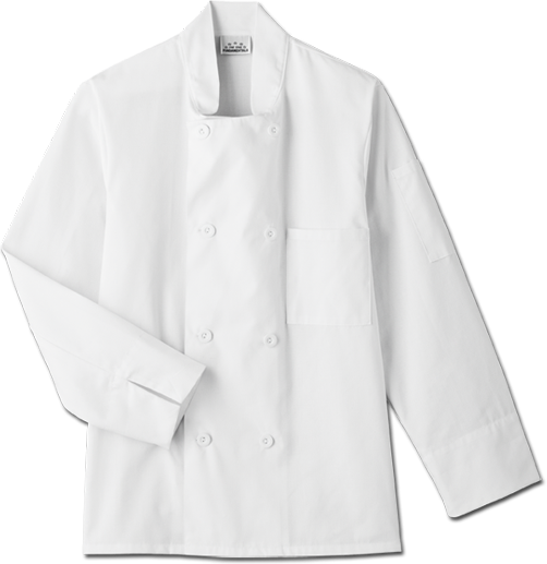 Chef Coat - Cotton 220 Gsm, Medium Size, Standard Collar, Half Sleeves - Stain Resistant, Lightweight Comfort, Attractive Design, Double-breasted Protection