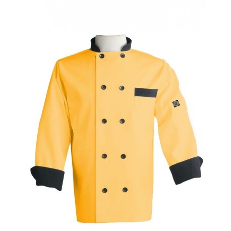 Chef Coat - Cotton 220 Gsm, Medium Size, Standard Collar, Half Sleeves - Stain Resistant, Lightweight Comfort, Attractive Design, Double-breasted Protection
